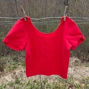 American Apparel Red Crop Top